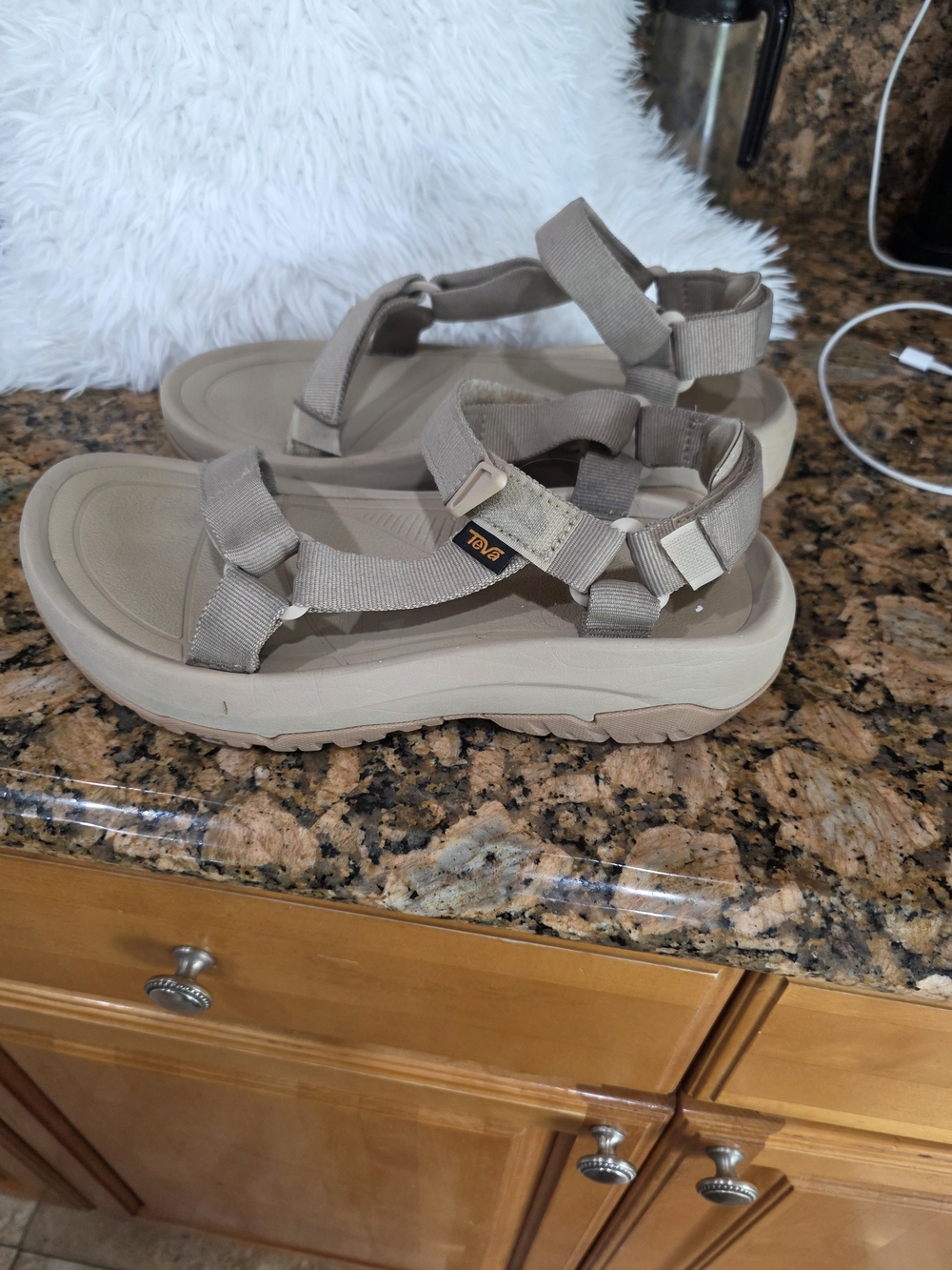 Teva Women's Tan Hiking Sandals - Lightweight Adjustable Straps